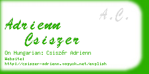 adrienn csiszer business card