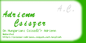 adrienn csiszer business card